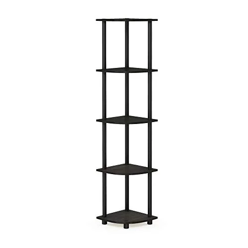 Furinno Turn-N-Tube 5 Tier Corner Display Rack Multipurpose Shelving Unit, 1-Pac