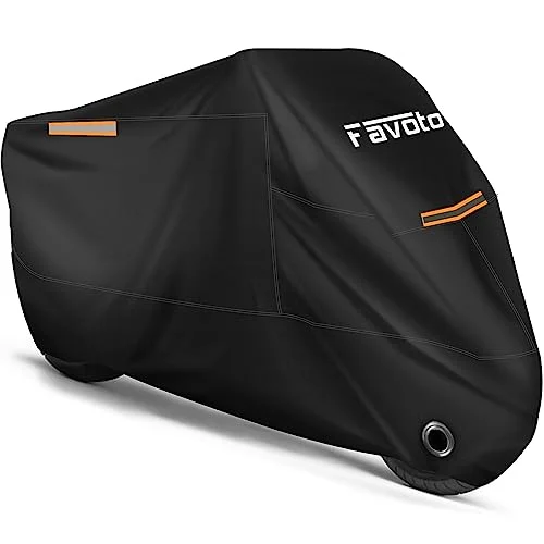 Favoto Motorcycle Cover All Season Universal Weather Quality Waterproof Sun Outd