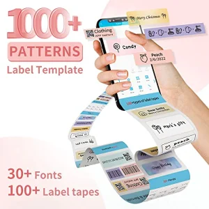 Phomemo Label Maker Machine, D30 Portable Handheld Bluetooth Mini Label Printer, Multiple Templates for Smartphone Thermal Small Label Maker Rechargeable Easy to Use for Home Office