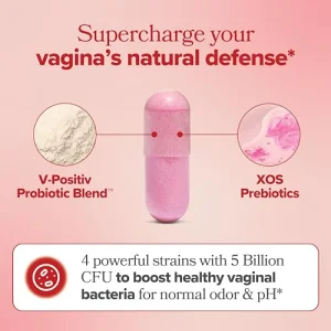 O Positiv URO Vaginal Probiotics for Women pH Balance with Prebiotics & Lactobacillus Probiotic Blend - Vaginal Health Supplement - Promote Healthy Vaginal Odor & Vaginal Flora, 60