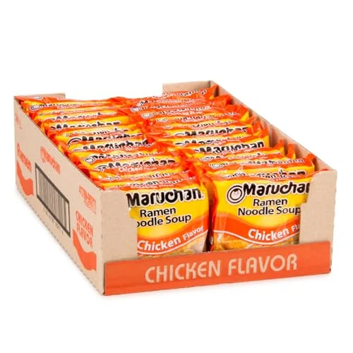 Maruchan Ramen Chicken, Instant Ramen Noodles, Ready to Eat Meals, 3 Oz, 24 Coun