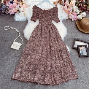 ERA' plain casual skater maxi dress w/top