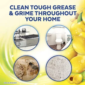 Lysol Multi-Surface Cleaner, Sanitizing and Disinfecting Pour, to Clean and Deodorize, Sparkling Lemon and Sunflower Essence, 90 Fl Oz