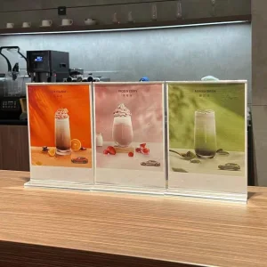 newnewshow 8.5x11 Acrylic Sign Holder 3 Pack Vertical Double-Sided Display (Optional 8.5x11 8.5x5.5 5x7 Horizontal and Vertical)