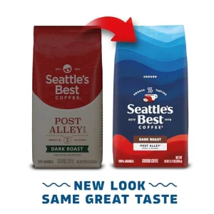 Seattleâs Best Coffee, Dark Roast Ground Coffee, Post Alley, 100% Arabica, 1 Bag (20 oz)