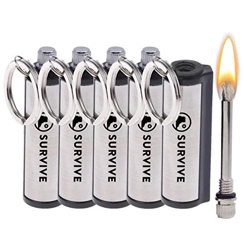 SURVIVE Permanent Match, Pack of 5, The Forever Lighter, Emergency Fire Starter 