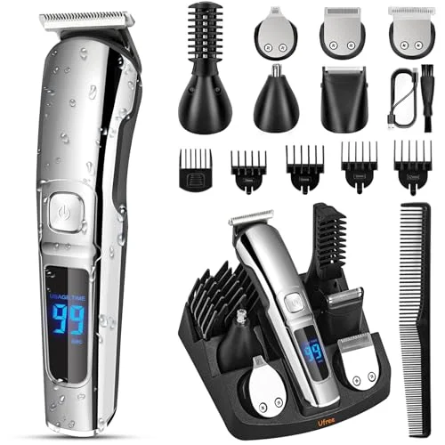 Ufree Beard Trimmer for Men, Waterproof Electric Razor for Nose, Body, Face &amp