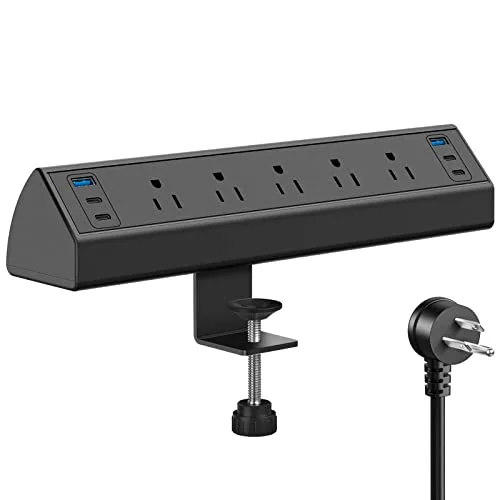 Desk Clamp Power Strip USB C,40W Total Fast Charging Station,4 PD 20W USB C Port