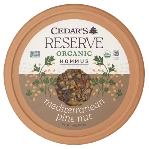 CEDARS MEDITERRANEAN FOOD Organic Cedar's Reserve Pine Nut Hommus, 10 OZ
