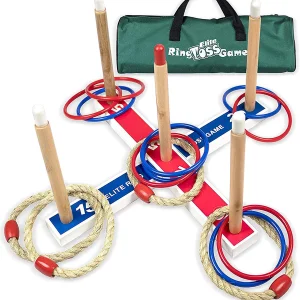 Elite Sportz Ring Toss Games for Kids - Outdoor Yard Game for Adults & Family - Backyard Toys, Outdoor Game, Backyard Games, Lawn Games for Kids Ages 4-8