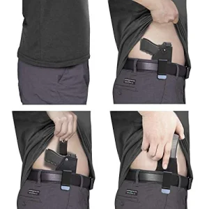 2 Pack Upgrade Concealed Carry Gun Holster for Men Women, Universal IWB OWB Holster Right/Left Hand Draw Fits S&W M&P Shield 9MM Glock 19 26 27 42 43 Subcompact Compact Mid-Sizes Pistols