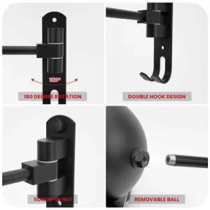 Helmet Hanger Wall Mount 180Â° Swivel Helmet Holder for Motorcycle Bike Racing Outerwear Sports Gear