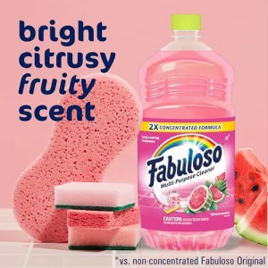 Fabuloso Multi-Purpose Cleaner & Floor Cleaner, 2X Concentrated, Watermelon Scent, 56 fluid ounces