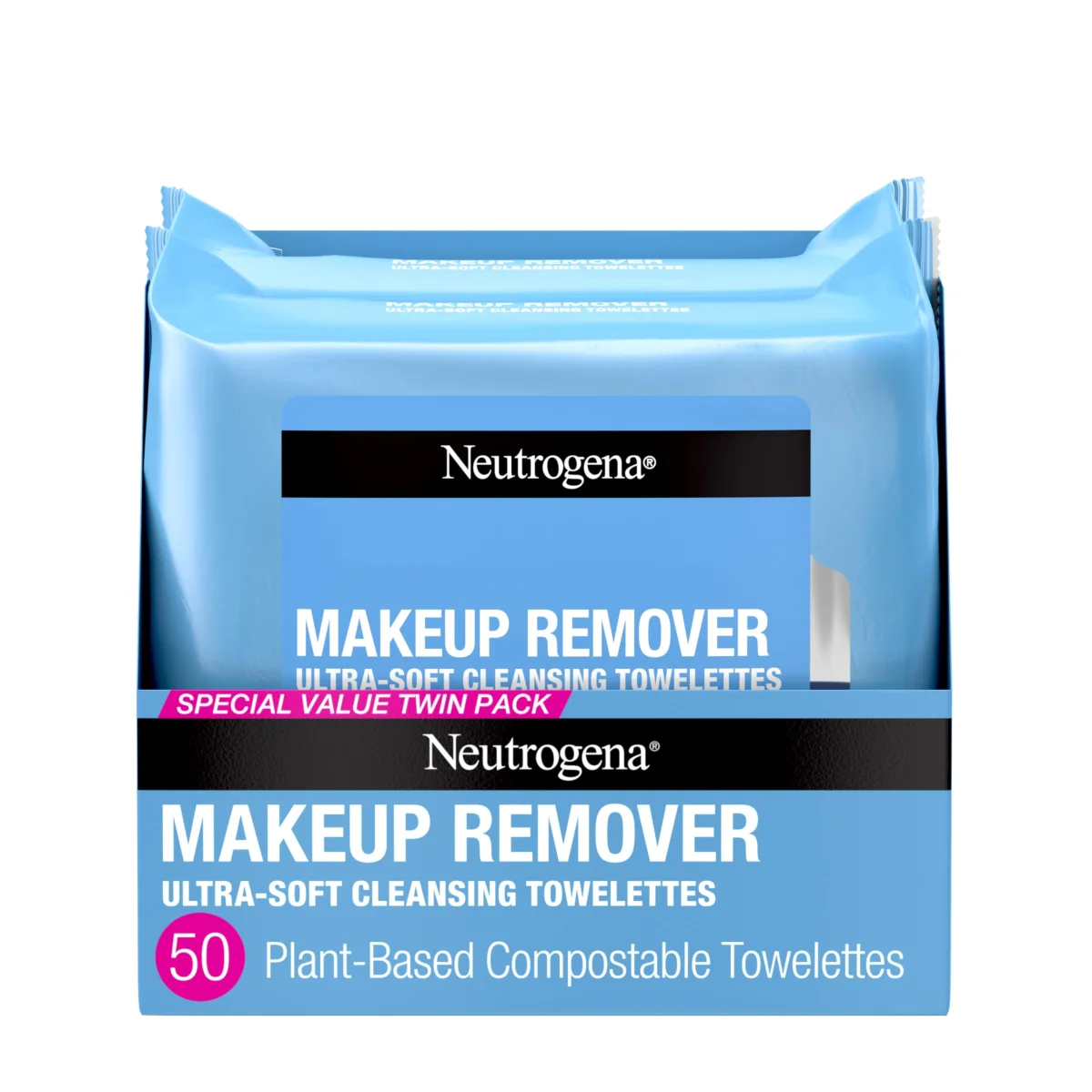 Neutrogena Makeup Remover Wipes, Daily Facial Cleanser Towelettes, Gently Cleans