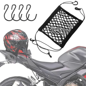 Upgrade Cargo Net for Motorcycle Helmet Storage, 10