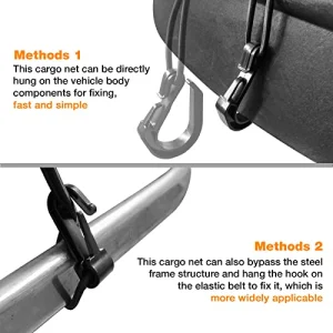 Upgrade Cargo Net for Motorcycle Helmet Storage, 10