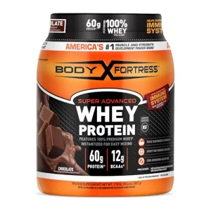 Body Fortress 100% Whey, Premium Protein Powder, Chocolate, 1.78lbs