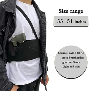 Kcctoo Deep Concealment Shoulder Holster Elastic Tactical Underarm Gun Holster for Men Women