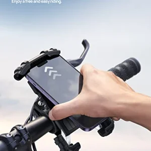Lamicall Bike Phone Holder, Motorcycle Mount - Motorcycle Phone Holder, Handlebar Cell Phone Clamp, Scooter Phone Clip for iPhone 16 Pro Max/Plus, 15 Pro Max, S10, S20, More 4.7