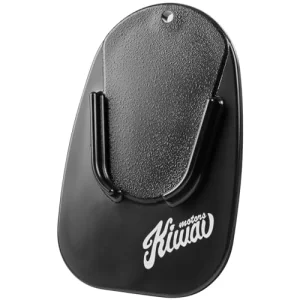 KiWAV Motorcycle Kickstand Pad Plate Support Accessory - Black - Soft Ground, Grass, Hot Pavement, Outdoor Parking, Anti Sinking
