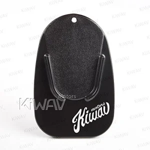 KiWAV Motorcycle Kickstand Pad Plate Support Accessory - Black - Soft Ground, Grass, Hot Pavement, Outdoor Parking, Anti Sinking