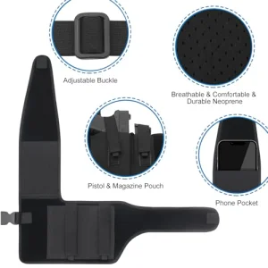 Gun Holster for Men Women Concealed Carry, Universal Shoulder Holster, Adjustable Chest Holsters for Pistols, Fits 1911, Glock 17/19/23, Beretta 92FS, S&Sauer P320/P220, Right Hand