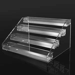 12" Acrylic Riser Display Stands - 4 Tier Clear