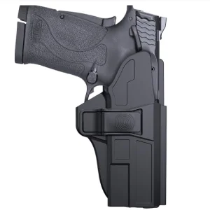OWB Holster for M&P Shield 9mm EZ, Right-Handed Paddle Holster for S&W M&P Shield 9mm/.380 EZ M2.0 Gun, 60Â° Adjustable Level â ¡ Retention Belt Pistol Holsters with Quick Release Button, Open