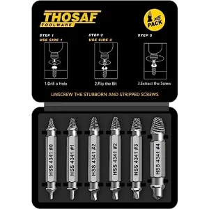 Gifts for Men,Damaged Screw Extractor Set-Father's Day Gifts from Wife Daughter Son,Mens Gifts,Husband,Stripped Screws Nuts & Bolts Drill Bit Tools for Easy Removal of Rusty