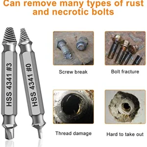 Gifts for Men,Damaged Screw Extractor Set-Father's Day Gifts from Wife Daughter Son,Mens Gifts,Husband,Stripped Screws Nuts & Bolts Drill Bit Tools for Easy Removal of Rusty