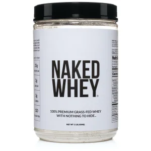 NAKED Whey 1Lb - Only 1 Ingredient, Grass Fed Whey Protein Powder, Undenatured, No Gmos, No Soy, Gluten Free, Stimulate Growth, Enhance Recovery - 15 Servings