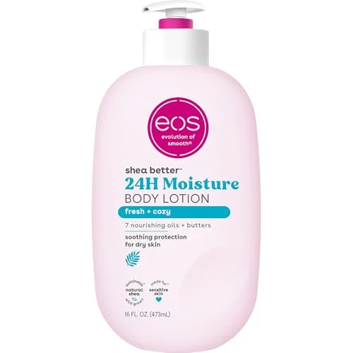 eos Shea Better Body Lotion- Fresh & Cozy, 24-Hour Moisture Skin Care, Light
