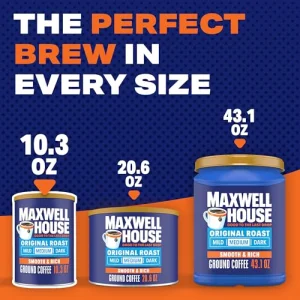 Maxwell House Original Roast Ground Coffee, 10.3 oz Canister
