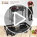 ROVSUN 2 Burner Outdoor Propane Gas Stove 150,000 BTU High Pressure Stand Cooker for Backyard Cooking Camping Home Brewing Canning Turkey Frying, 20 PSI Regulator