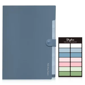 SKYDUE Expanding File Organizer with 8 Pockets, Accordion File Folders with Labels, Portable Document Paper Bill Receipt Organizer, Home College School Office Supplies, Letter Size,