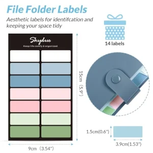 SKYDUE Expanding File Organizer with 8 Pockets, Accordion File Folders with Labels, Portable Document Paper Bill Receipt Organizer, Home College School Office Supplies, Letter Size,