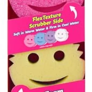 Scrub Daddy Scrub Mommy Sponges - Dish Scrubber + Non-Scratch Cleaning Sponges Kitchen, Bathroom + Multi-Surface Safe - Dual-Sided Dish Sponges for Scrubbing - Online Exclusive (3 Count)