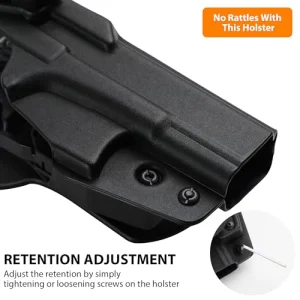 G19 Level 3 Retention Duty Holster for Glock 17,19,22,23,31,32,44,45.Law Enforcement Duty Holster, Adjustable Retention/Cant,Optic Ready,Kydex Duty Belt Gun Holster - Right Handed