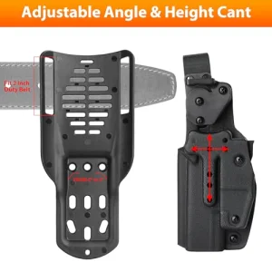 G19 Level 3 Retention Duty Holster for Glock 17,19,22,23,31,32,44,45.Law Enforcement Duty Holster, Adjustable Retention/Cant,Optic Ready,Kydex Duty Belt Gun Holster - Right Handed