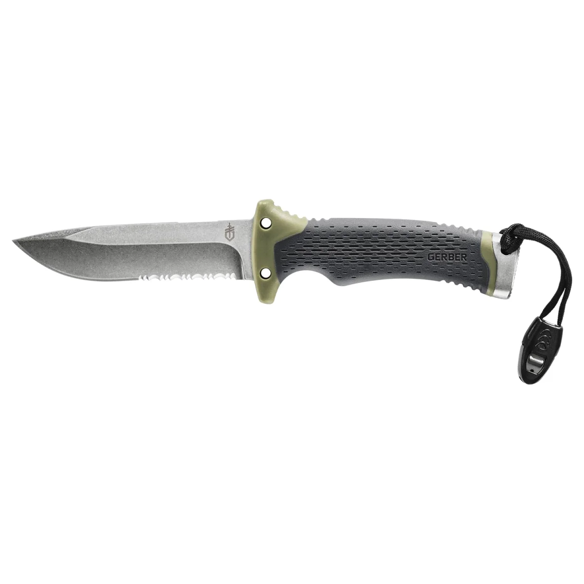 Gerber Gear Ultimate Survival Knife, Fixed Blade Knife with Combo Edge, includes