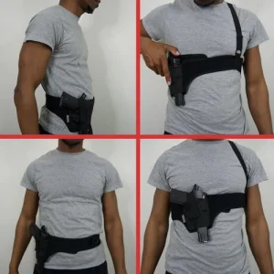 Praetorian Shoulder and Belly Holster with Mag Holder for Men/Women, 2-in-1 Design, Quick Draw