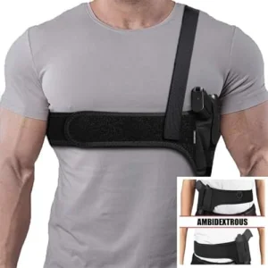 Praetorian Shoulder and Belly Holster with Mag Holder for Men/Women, 2-in-1 Design, Quick Draw