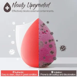 BEAKEY Makeup Sponge 5 Pcs Set, Latex-Free Boun Boun Beauty Sponge for Blending, Makeup Sponges for Foundation, Liquid, Cream and Powder. Blender for Enhanced Make Up Application