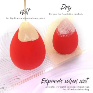 BEAKEY Makeup Sponge 5 Pcs Set, Latex-Free Boun Boun Beauty Sponge for Blending, Makeup Sponges for Foundation, Liquid, Cream and Powder. Blender for Enhanced Make Up Application