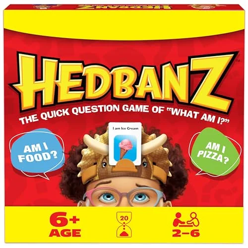 Spin Master Games, Hedbanz 2023 Edition with New Cards, Picture Guessing Board G