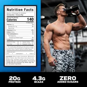 Muscletech Grass-Fed Whey Protein Powder (Deluxe Vanilla, 1.8LB) - Whey Protein Smoothie & Milk Shake Mix Supports Muscle Gain & Recovery - 20g of Whey Protein for Women & Men