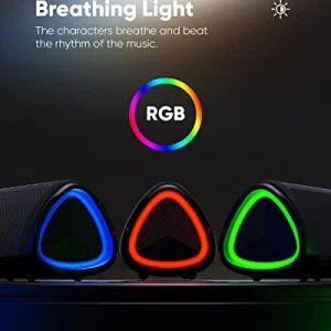 Bluetooth Speaker with HD Sound, Portable Wireless, IPX5 Waterproof, Up to 20H Playtime, TWS Pairing, BT5.3, for Home/Party/Outdoor/Beach, Electronic Gadgets, Birthday Gift (Black)