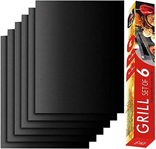 Renook Grill Mat Set of 6-100% Non-Stick Reusable