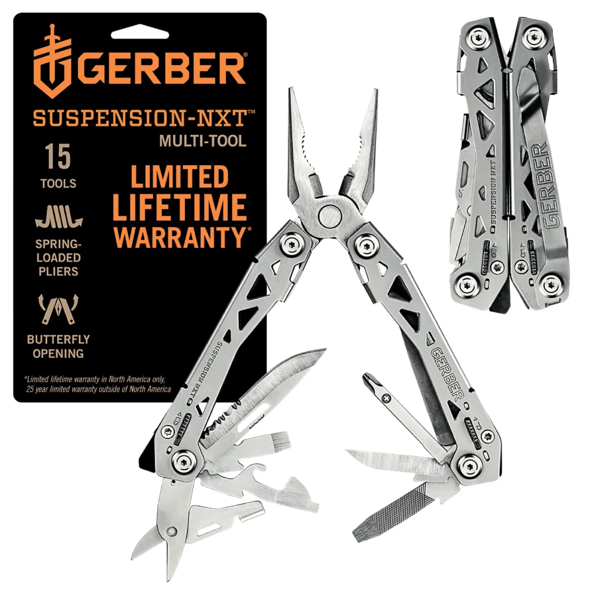 Gerber Gear Suspension-NXT 15-in-1 EDC Multi tool with Pocket Knife, Needle Nose