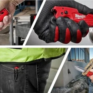 Milwaukee FASTBACK Folding Utility Knife w/Blade Multifunctionality, Red-black